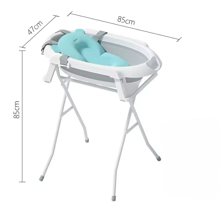 Baignoire Bébé Pliable Luna avec Support (Vert)