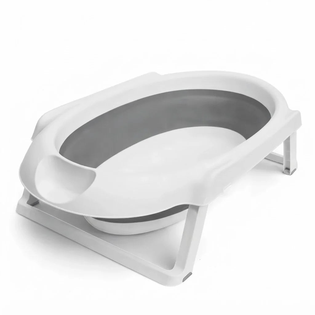 Cuve de la baignoire bébé pliable Luna grise seule, détachée du support