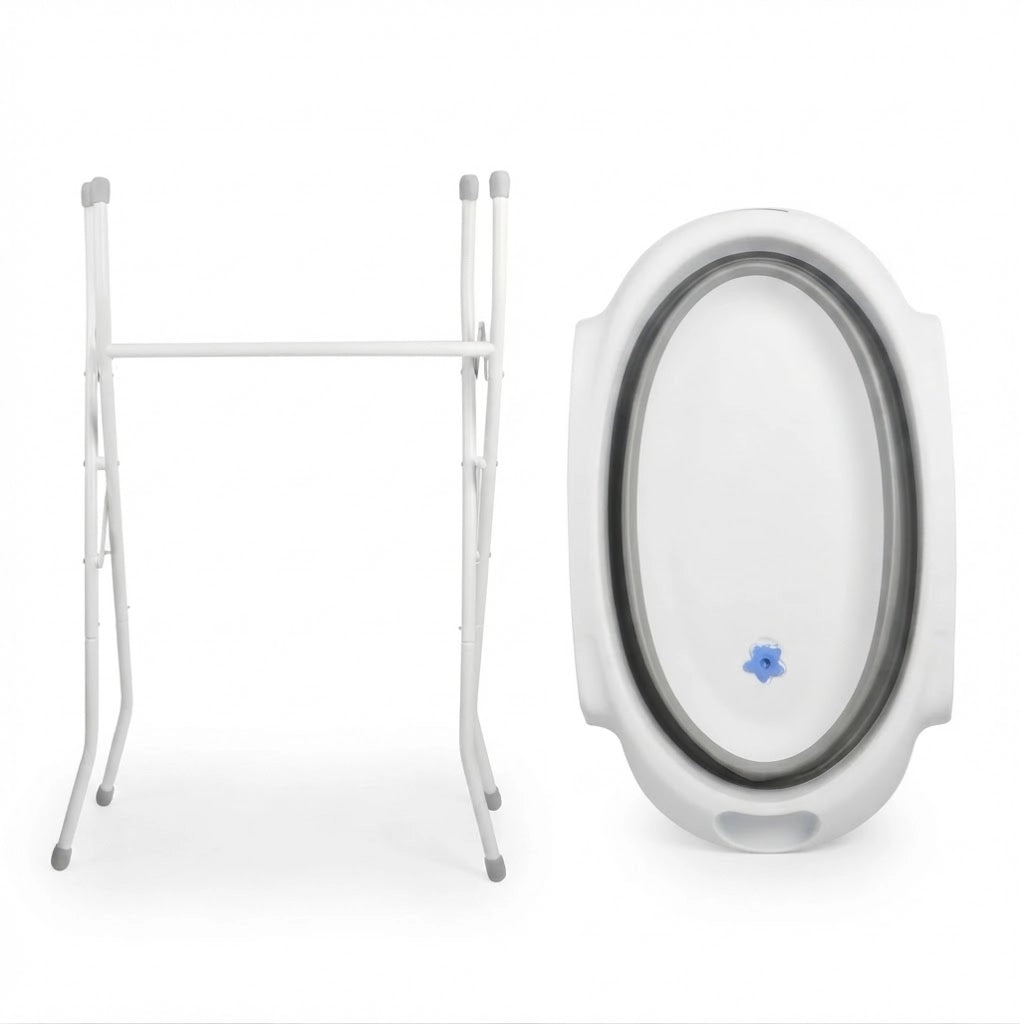 Baignoire Bébé Pliable Luna avec Support (Gris)