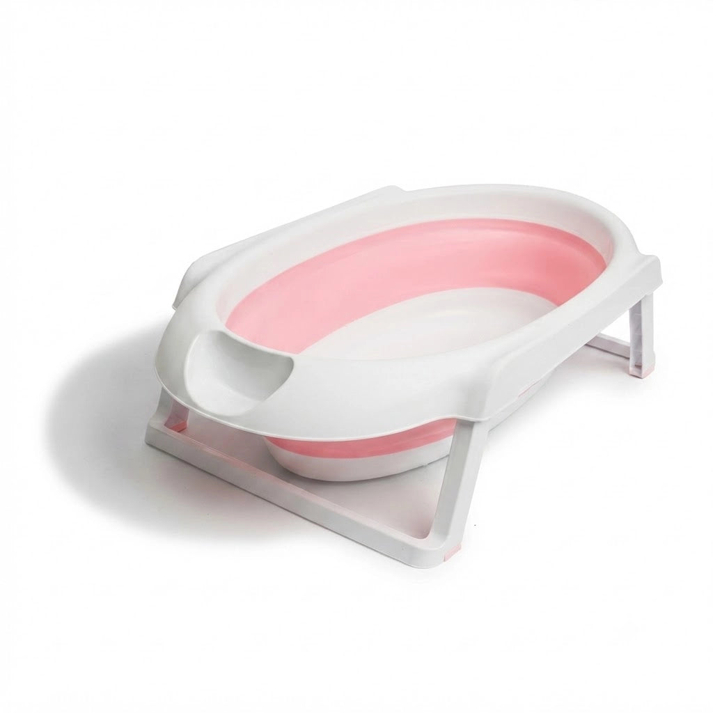 Grande Baignoire Bébé Pliable avec Support et Système d'Évacuation - Luna Rose
