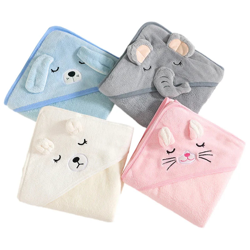 Cape de Bain Bébé Câlin (Chiot Bleu) pack