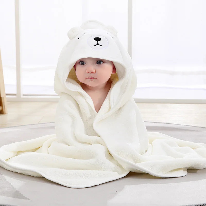 Cape de Bain Bébé Câlin (Ours Blanc)