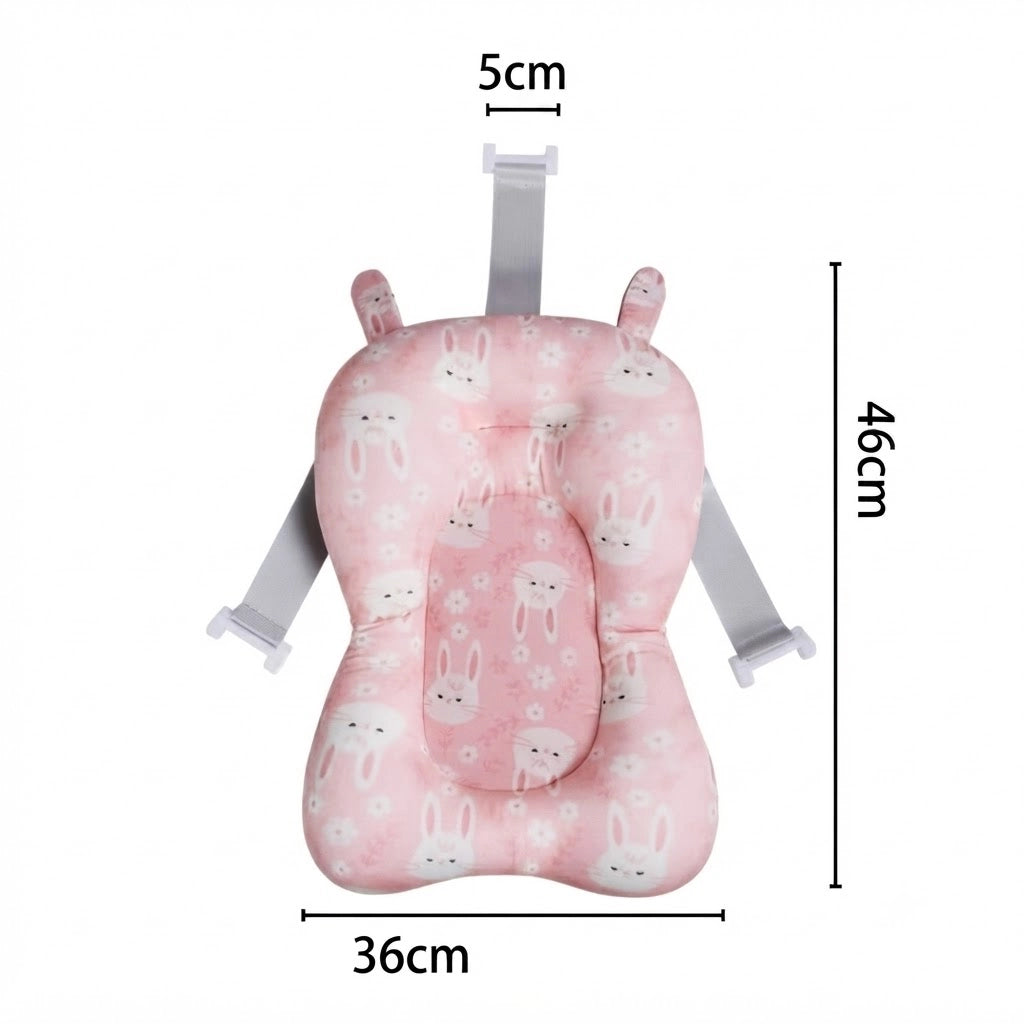 Coussin de bain bébé antidérapant (Lapin Rose) dimension