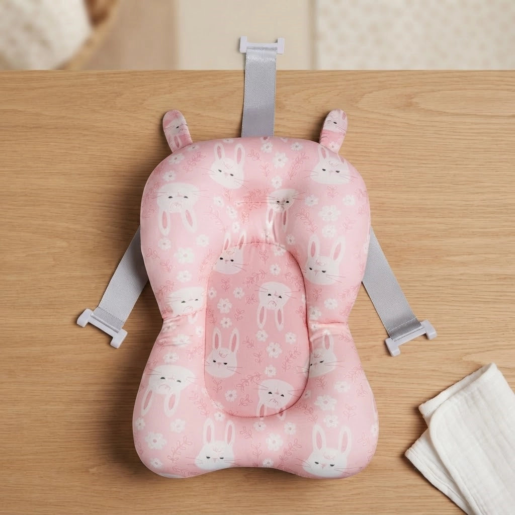 Coussin de bain bébé antidérapant (Lapin Rose) lifestyle