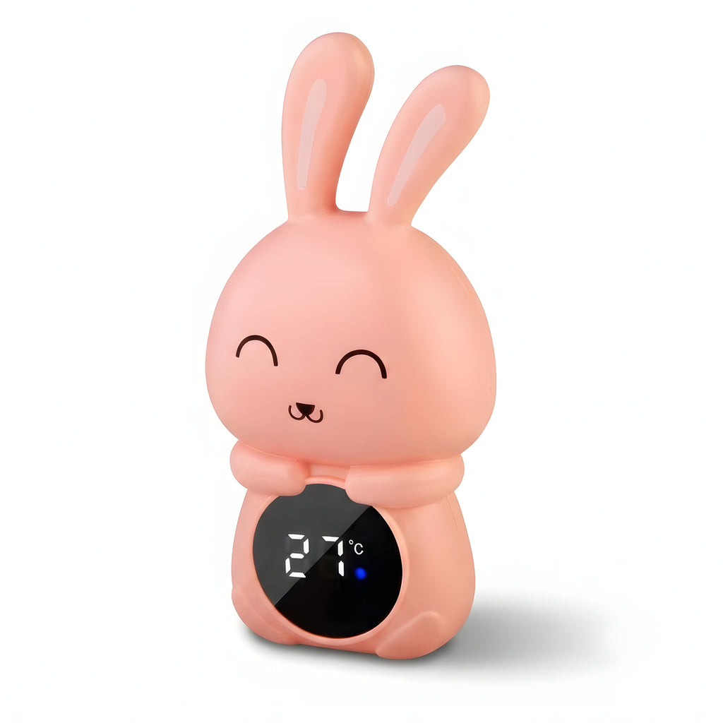 Thermomètre de bain bébé digital (Petit Lapin – Rose Bonbon)