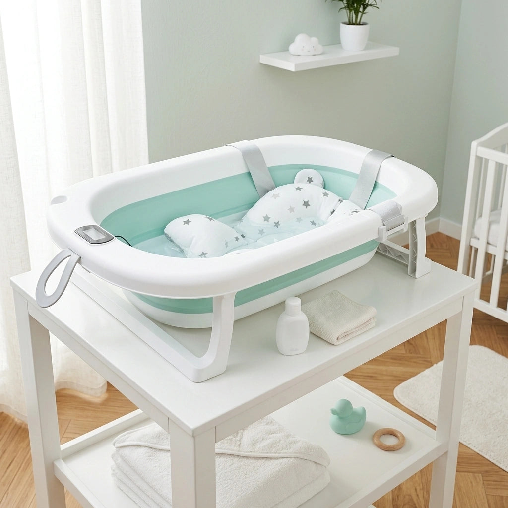 baignoire_bebe_pliable_iris_vert_lifestyle