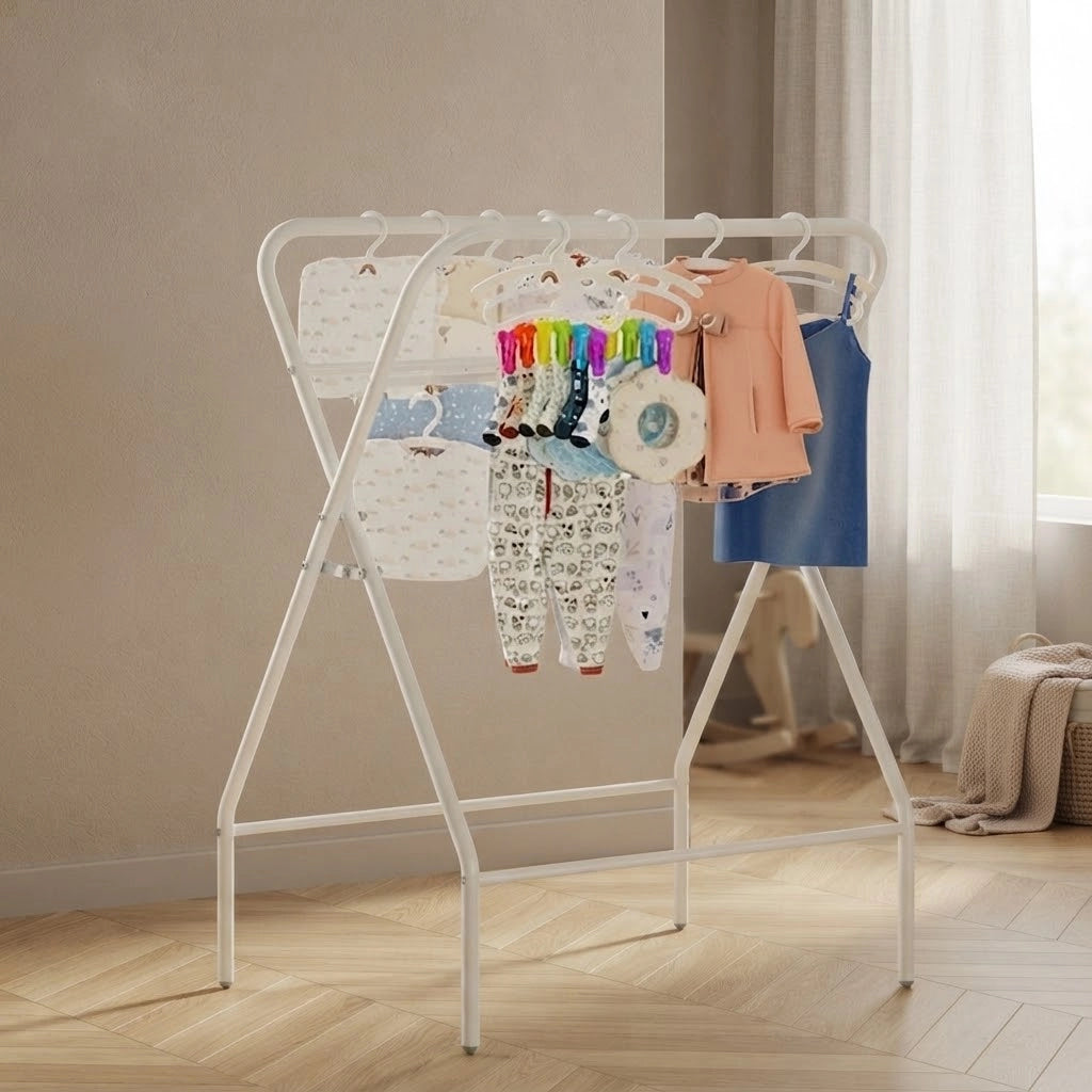 Baignoire Bébé Pliable avec Thermomètre Intégré et Coussin Flottant - Nuage Rose