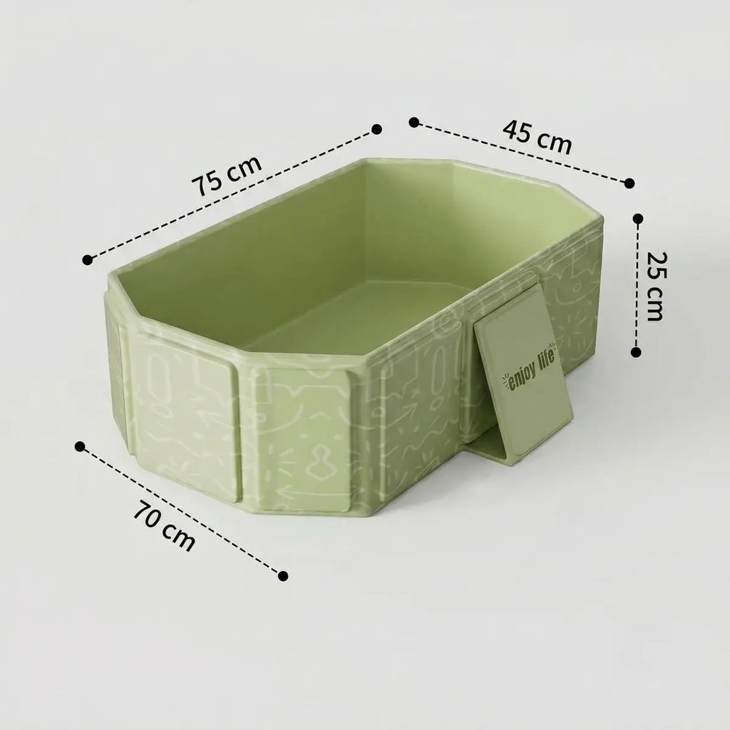 Grande Baignoire Bébé Pliable Isolation Thermique Anti-Basculement - MOVA Vert
