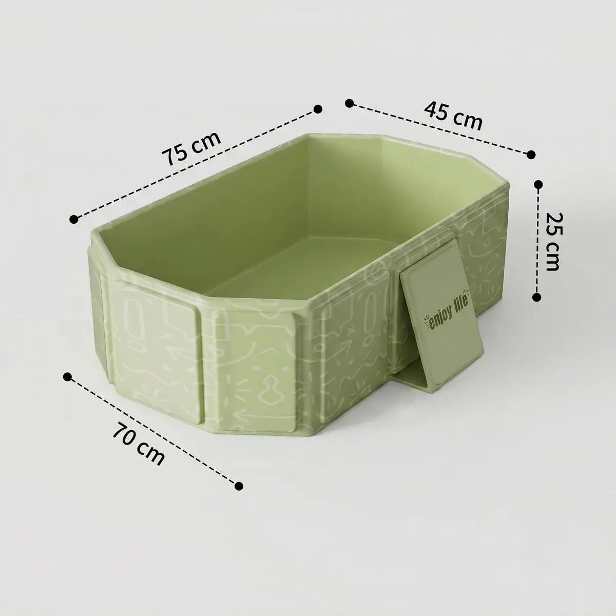 Grande Baignoire Bébé Pliable Isolation Thermique Anti-Basculement - MOVA Vert