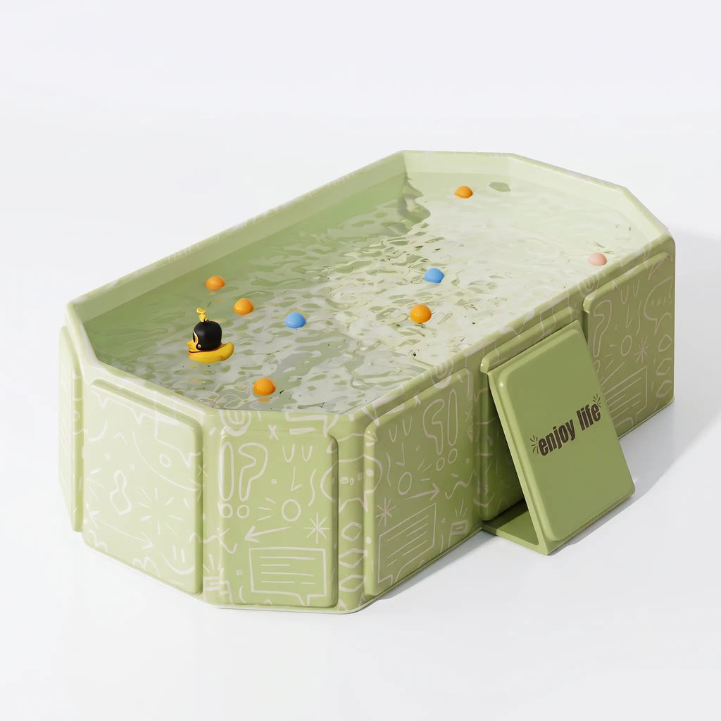 Grande Baignoire Bébé Pliable Isolation Thermique Anti-Basculement - MOVA Vert