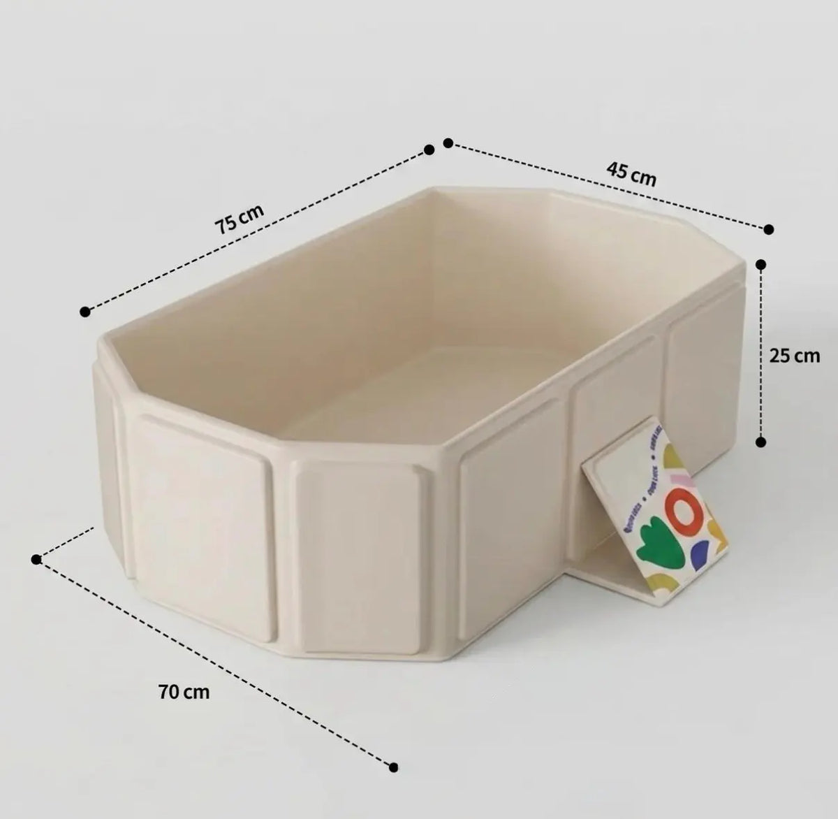 Grande Baignoire Bébé Pliable Isolation Thermique Anti-Basculement - MOVA Blanche