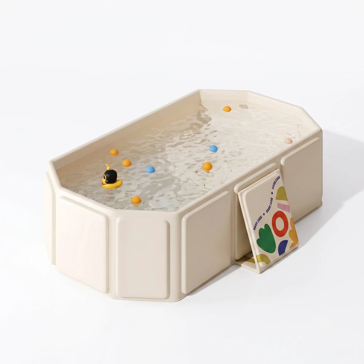 Grande Baignoire Bébé Pliable Isolation Thermique Anti-Basculement - MOVA Blanche